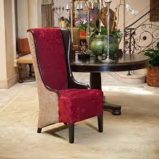 Great For Christopher Knight Home 295326 Bacall High Back Chair Ruby Chocolate Brown Taupe Living Room F Fabric Dining Chairs Dining Chairs Living Room Chairs