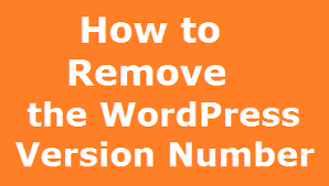 remove the wordpress version number