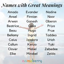 200 Baby Names With Great Meanings Happy Names Hippie Names Names That Mean Love