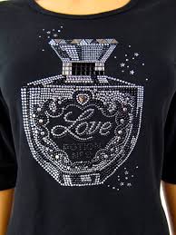 Christine Alexander Top Small Love Potion No 9 Black Crystals Studs Embellished Tisort Modelleri Desenler Boncuk