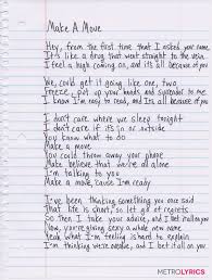 Gavin Degraw S Make A Move Handwritten Lyrics Part 1 Rock Music Quotes Gavin Degraw Lyrics