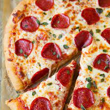 Pepperoni Pizza Homemade Dough And Pizza Sauce Recipe Yummly Recipe Pizza Recipes Homemade Homemade Pizza Homemade Pizza Dough