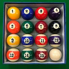 These balls are for snooker sized tables at only 52mm / 2 1/16 th inch. Spots Stripes Pool Balls Sherlock Amusement Sales
