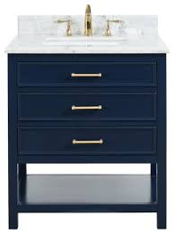 Maybe you would like to learn more about one of these? Manhattan Navy Blue 31 Single Sink Carrara Marble Top Bathroom Vanity Set Transitional Bathroom Vanities And Sink Consoles By Wall Tile Houzz