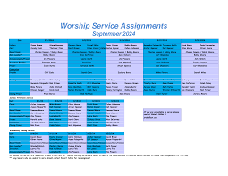 Worship Service Assignments