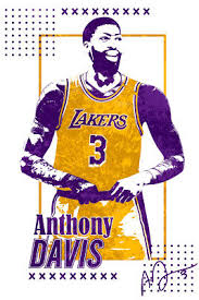 Anthony Davis AD Brow Los Angeles Lakers NBA Art Wall Room Poster