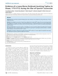 In 1984, raoult created the rickettsia unit at a. Pdf Evidence Of A Louse Borne Outbreak Involving Typhus In Douai 1710 1712 During The War Of Spanish Succession