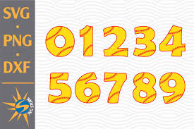 Download Softball Numbers Graphic By Svgstoreshop Creative Fabrica