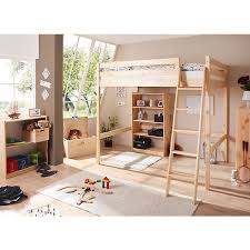 Ein hochbett mit eingebautem kleiderschrank darunter ist ebenfalls ein praktisches extra. Hochbett Matthias 140 X 200 Kiefer Natur Ticaa Mytoys
