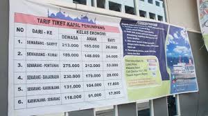 Untuk tiket biaya masuk itu tarifnya sebagai berikut. Ini Daftar Harga Tiket Kapal Penumpang Berangkat Dari Pelabuhan Tanjung Emas Tribun Jateng