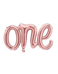 Get it as soon as wed, aug 25. Rose Gold One Script Foil Balloon Momo Party