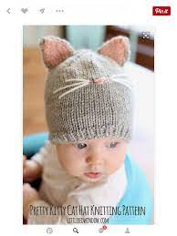 Pin By Raquelia Rea On Punto Baby Hat Knitting Pattern Baby Knitting Patterns Cat Hat Pattern