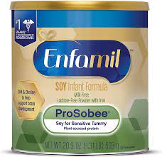 Amazon Com Enfamil Prosobee Soy Based Infant Formula For Sensitive Tummies Dairy Free Lactose Free Milk Free And Dha For Brain Support Plant Sourced Protein Powder Can 20 9 Oz Health Personal Care