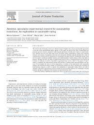 Author a is on the board of directors of y and receives no compensation as member of the board of directors. Pdf Attentive Speculative Experimental Research For Sustainability Transitions An Exploration In Sustainable Eating