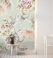 Retro floral background with bird. Chinoiserie Wallpaper And Why You Need It Wallsauce Eu