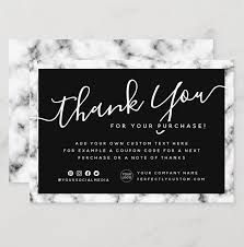 Designing your own thank you card is easy. Marble Border Logo Elegant Script Thank You Note Zazzle Com Business Thank You Cards Custom Thank You Cards Thank You Notes