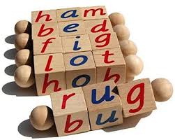The montessori teacher will introduce this material once the child has demonstrated the ability to analyse and reorganise graphic symbols for phonetic sounds. Amazon Com The Original Montessori Phonetic Reading Blocks Made In The Usa Educational Materials For The Beginning Reader Eco Friendly Wooden Manipulative Toy For Kindergarten Toddlers 3 4 5 6 Year Olds Toys Games