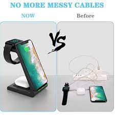 This project is for you. 3 In 1 Wireless Charger Station Qi Fast Apple Wireless Charging Stand Dock For Iphone 12 11 8 Pro Max Airpods Iwatch Samsung S20 Mome Ge