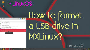 How To Format A Usb Drive In Mxlinux Youtube
