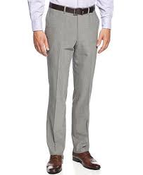 Kenneth Cole New York Slim Fit Light Grey Sharkskin Dress Pants Reviews Pants Men Macy S Slim Fit Dress Pants Slim Fit Pants Men Fitted Dress Pants