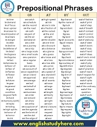 18 prepositional phrase under examples under orders under pressure under regulations. Prepositional Phrases English Study Here