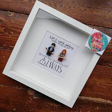Harry Potter Minifigures After All This Time Always Shadow Box Frame Lego Inspired Geeky Personalised Lego Shadow Box Wedding Gift Box Frames Lego Frame Gifts