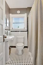 Black And White Bathroom Tiles Floor Sold Classic Craftsman Bungalow Michael Duggan Tacoma Homes Craftsman Bathroom Black And White Tiles White Tile Floor