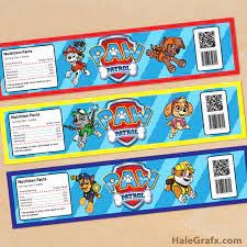 Nickelodeon branded paw patrol children's toy in recyclable packaging and in line with current uk guidelines. Free Printable Paw Patrol Water Bottle Labels