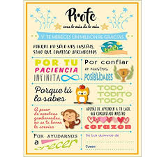 Frases para profesores de agradecimiento. Tarjeta Dedicatoria Profesor Las Tarjetas Mas Originales