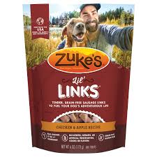 If it's hot dog sized, then just like a hot dog with grilled onions works great. Zuke S Lil Links Chicken Apple Sausage Dog Treats 6oz
