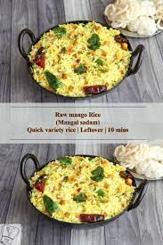 Manga Sadam Raw Mango Rice Recipe Vegetarian Platter Indian Food Recipes Vegetarian South Indian Vegetarian Recipes