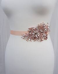 Rose Gold Bridal Belt Swarovski Sash Rose By Magnificencebridal Rose Gold Bridal Bridal Belt Wedding Belts