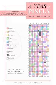 A Year In Pixels Bullet Journal Inspired Daily Mood