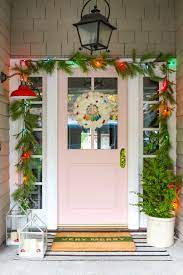 Take a look at this years porch to inspire your own holiday front porch this year. Colorful Farmhouse Christmas Porch Modern Glam