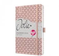 Jolie Diary 2025 Approx A5 Hardcover Thermo PU Week To View Flair  135x203x16mm Pearl Rose 50329SG