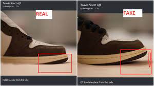 Inspect the swoosh ending on your pair and compare it to our example. Travis Scott Jordan 1 Fake Kaufen Novocom Top