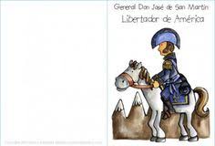 Marca los moldes con lápiz negro sobre el color de cartulina que corresponda y recórtalos. 27 Ideas De San Martin San Martin Jose De San Martin 17 De Agosto