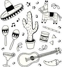 A Fiesta Themed Doodle Page Doodle Pages Mexico Drawing Rock Drawing Ideas