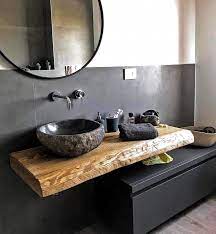 Mobile Bagno Sospeso 120 Cm Mensola Legno Per Lavabo E Cassetto Nero Badezimmer Innenaussta Idee Salle De Bain Inspiration Salle De Bain Idees Salle De Bain