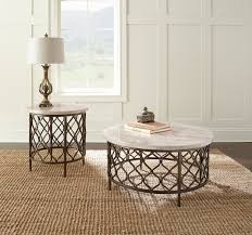 Coffee tables end tables & side tables console tables & sofa tables. Steve Silver Co Roland Round Stone Top Cocktail Table Great American Home Store