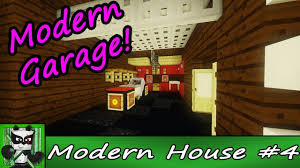How To Build A Modern Garage With Motorcycles Modern House Tutorial 4 Modern Garage Modern House Minecraft Modern