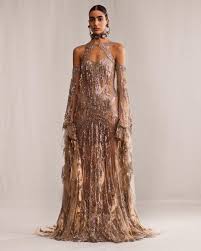 A Slashed Silk Tulle Dress With Dark Silver Trailing Metal Sequin Iris Embroidery From Th Alexander Mcqueen Couture Mcqueen Fashion Alexander Mcqueen Dresses