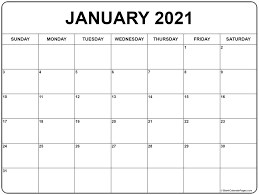 2021 blank and printable word calendar template. January 2021 Calendar Printable Print Calendar Blank Monthly Calendar January Calendar