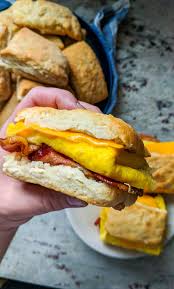 Bacon Egg And Cheese Biscuit Sandwiches Dwardcooks Ww Recipes Biscuit Sandwich Sandwiches Bacon Egg And Cheese