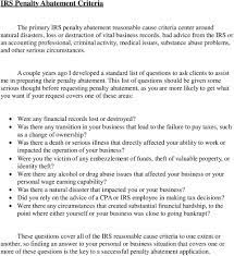It should be addressed to the commissioner of taxation as it requests the commissioner of taxation to allow a waiver of the late tax payment and states reasons for the waive of penalty/late payment of tax. Irs Penalty Abatement Letters Quick Start Guide Appeals Manual Pdf Free Download