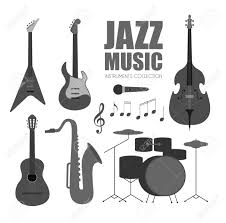 Some jazz bands use piano. Music Instruments Set Jazz Band Collection With Notes Royalty Free Cliparts Vectors And Stock Illustration Image 127091711