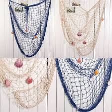 Check spelling or type a new query. Fish Net Hanging Decorative Home Decor Nautical Fishing Mesh Mediterranean Style Background Wall Decoration Of Shell Fishing Net Wall Stickers Aliexpress