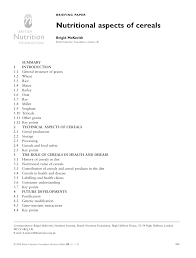 Joanne weir couscous ricemay 20. Pdf The Role Of Cereals In The Diet