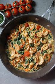 Crevettes Sauce Creme Parmesan Et Epinards My Tasty Cuisine Recettes De Cuisine Recette Pate Crevette Recette Epinards