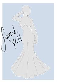 Ych Formal Dress By Zombie Adoptables Drawing Base Anime Character Design Art Poses